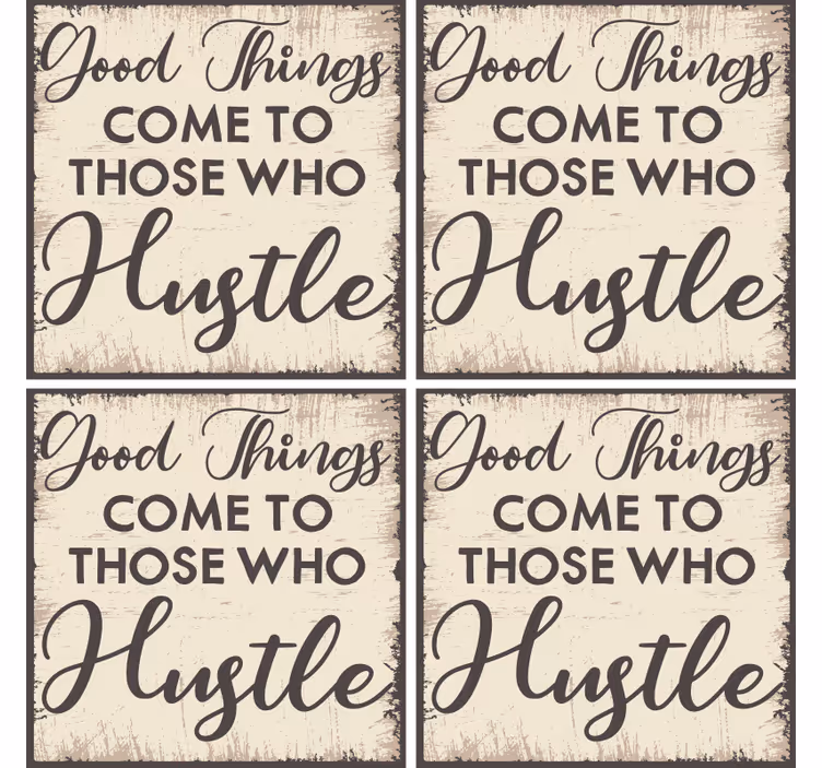 Untersetzer Motivationszitat Good Things - TenStickers
