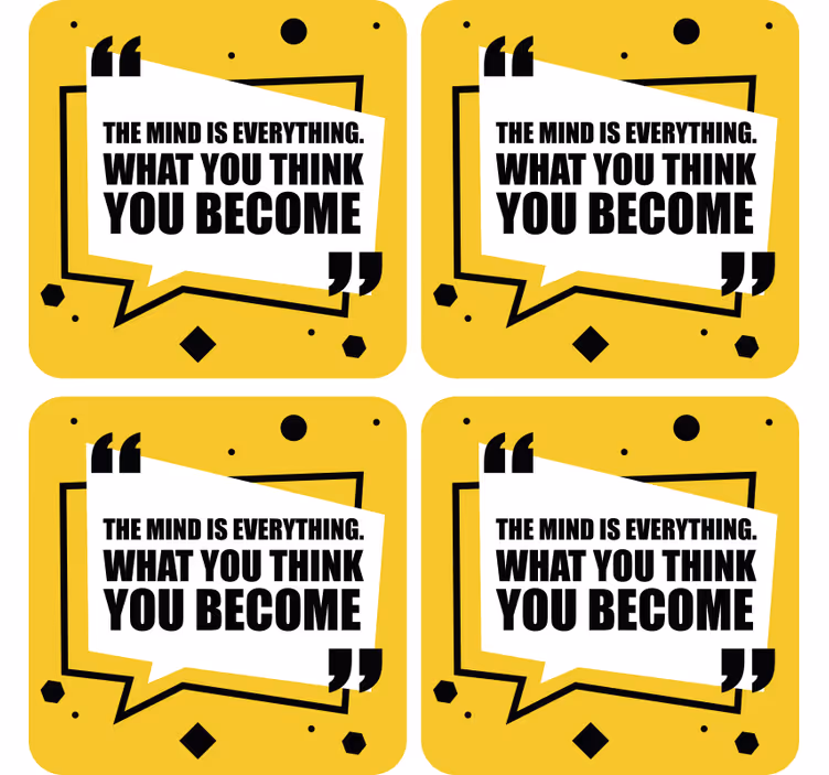 Motivationszitat Untersetzer What You Think - TenStickers