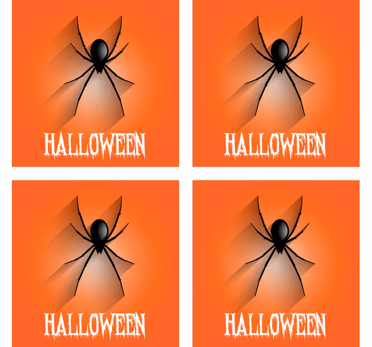 Halloween untersetzer mit gruseligem spinnenmotiv - TenStickers