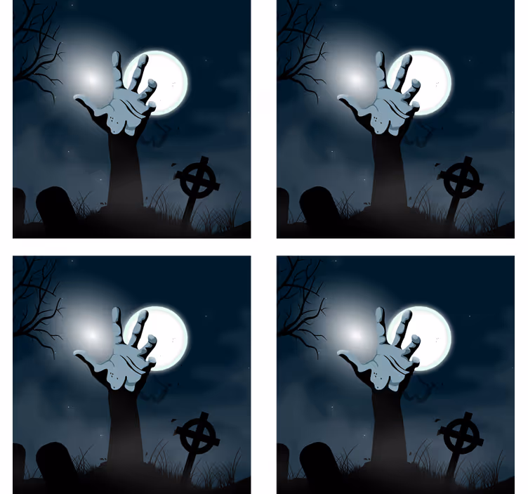 Halloween untersetzer mit gruseliger grabhand - TenStickers
