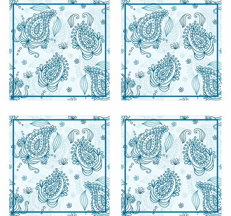 Untersetzer mit floralen druckmotiven - TenStickers