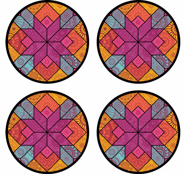 Untersetzer im lebhaften geometrischen design - TenStickers