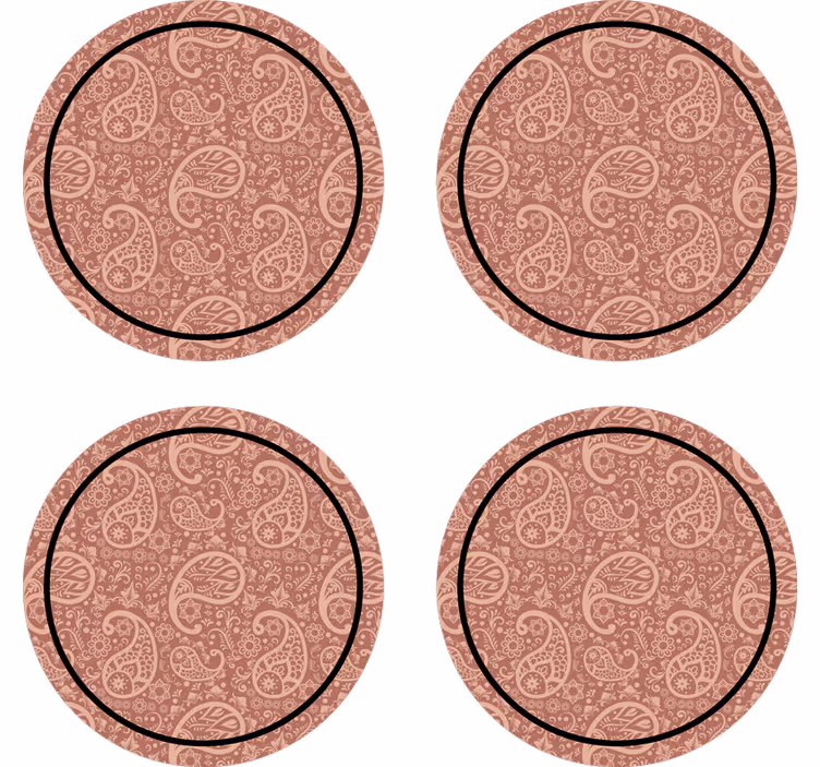 Untersetzer mit paisley blumenmuster - TenStickers