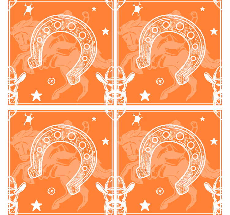 Hufeisenmuster-Untersetzer - TenStickers