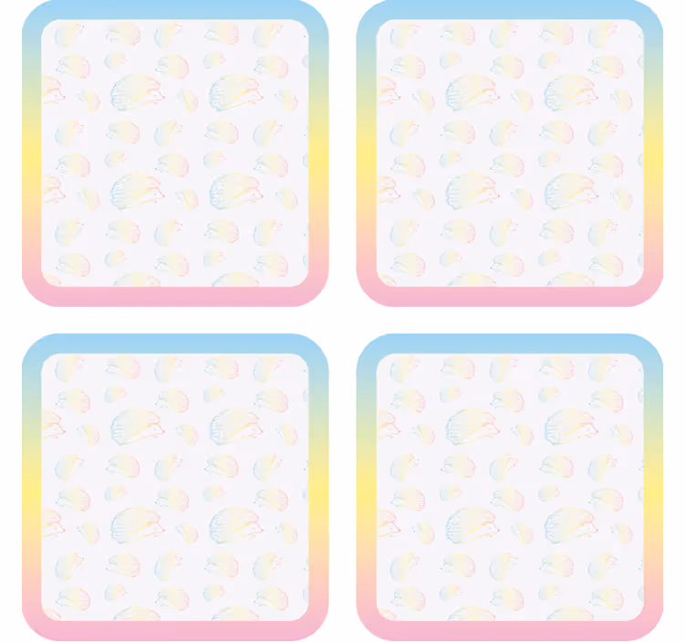 Personalisierte untersetzer mit buntem quallenmuster - TenStickers