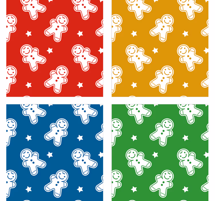 Untersetzer weihnachten lebkuchenfiguren muster - TenStickers