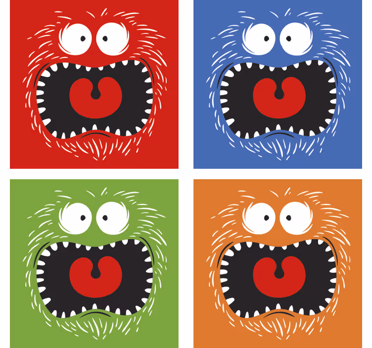Moderne und farbenfrohe halloween-untersetzer - TenStickers