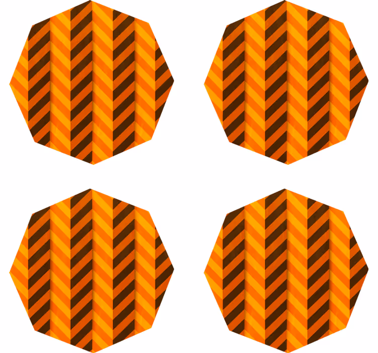 Halloween untersetzer mit orangefarbenem chevron-muster - TenStickers