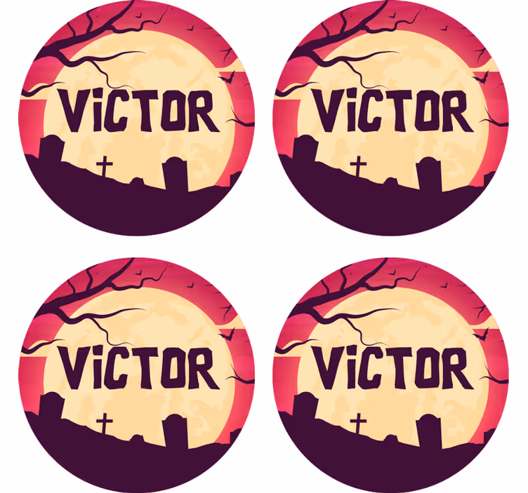 Untersetzer personalisiert Personalisierte halloween - TenStickers