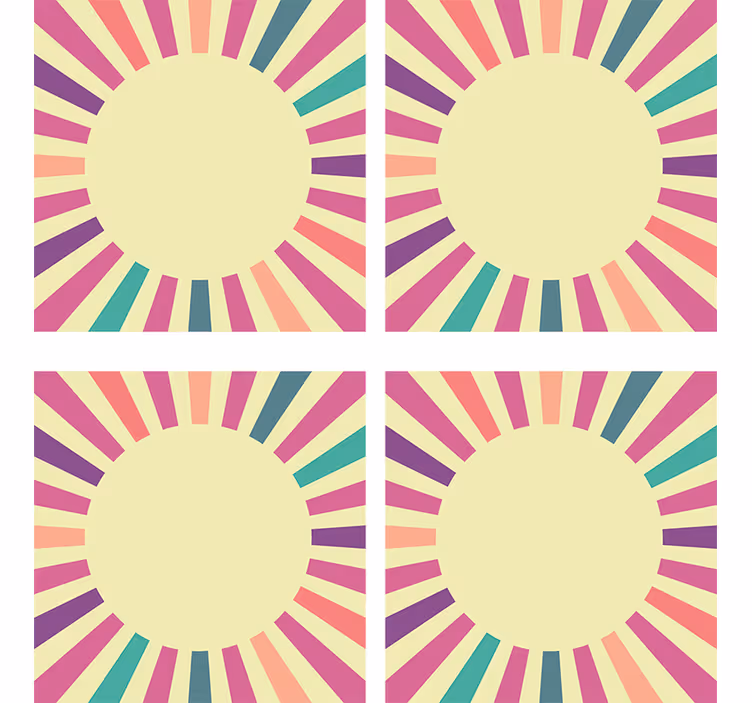 Untersetzer modern mit geometrischem runddesign - TenStickers