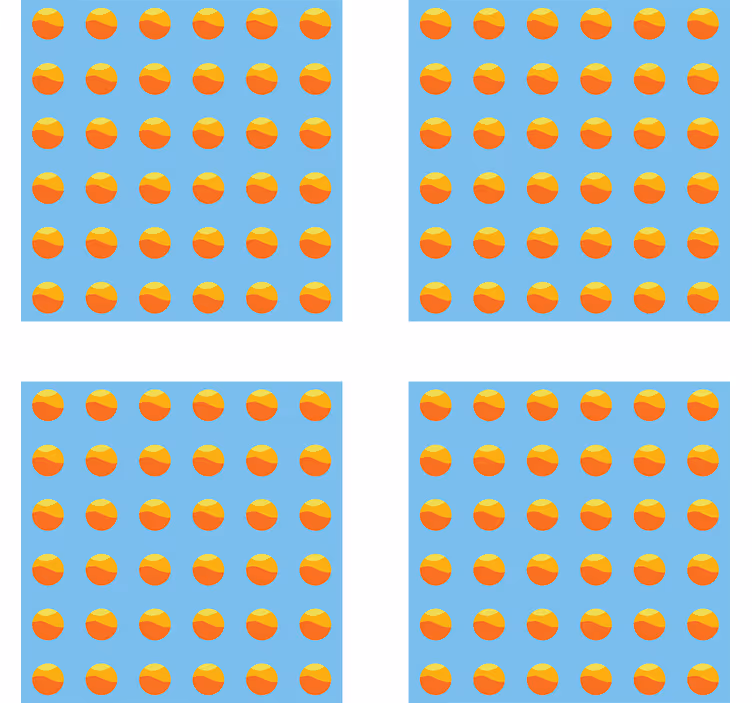 Untersetzer modern mit buntem kreisförmigen muster - TenStickers