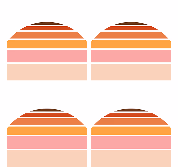 Untersetzer in geschichteten farben und formen - TenStickers