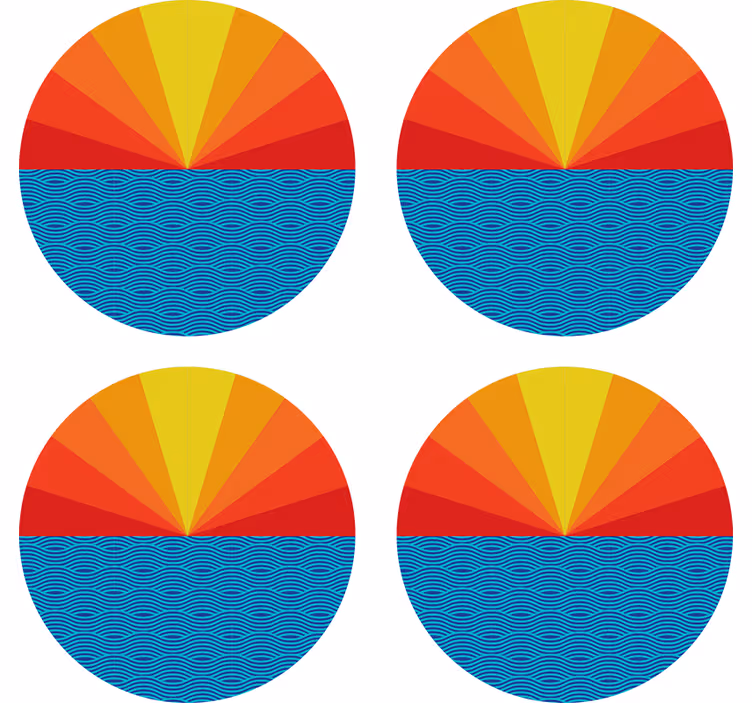 Untersetzer geek mit lebhaftem geometrischem kreismuster - TenStickers