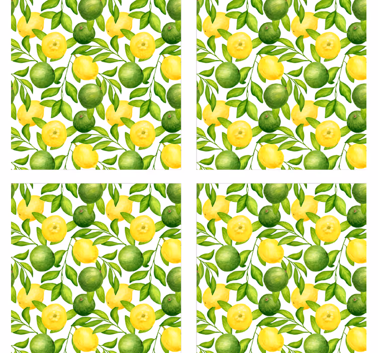 Untersetzer mit lebhaftem zitrusblütenmuster - TenStickers