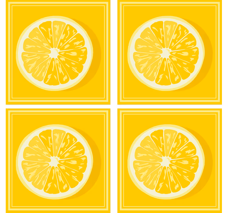 Untersetzer im zitronenscheiben-design - TenStickers