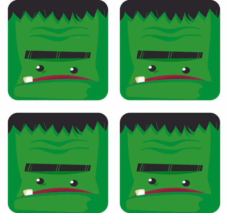 Halloween untersetzer mit frankenstein monster illustration - TenStickers