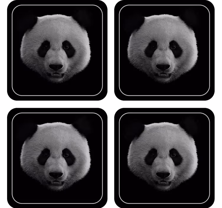 Untersetzer geek mit pandagesicht muster - TenStickers