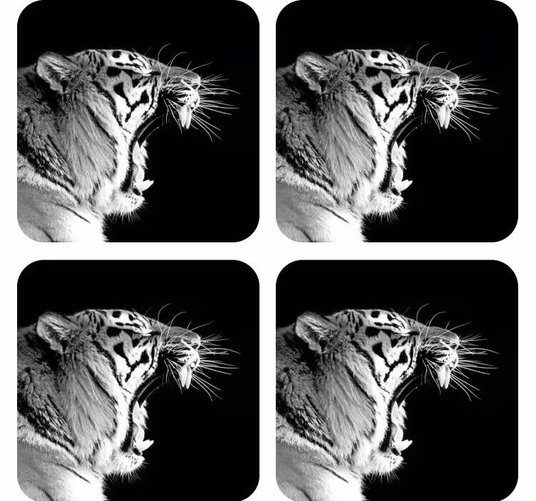 Untersetzer Modern Weißer tiger - TenStickers