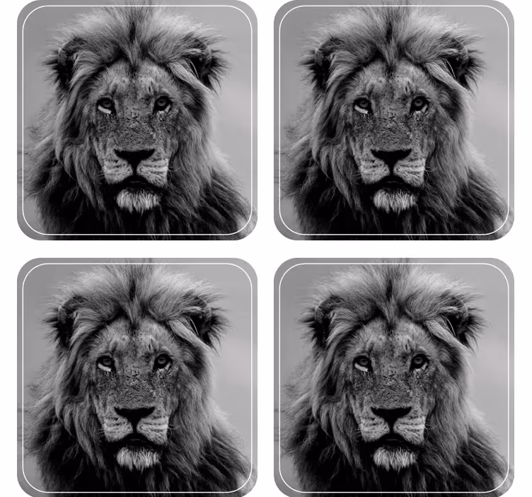 Untersetzer modern majestätische löwenporträts - TenStickers