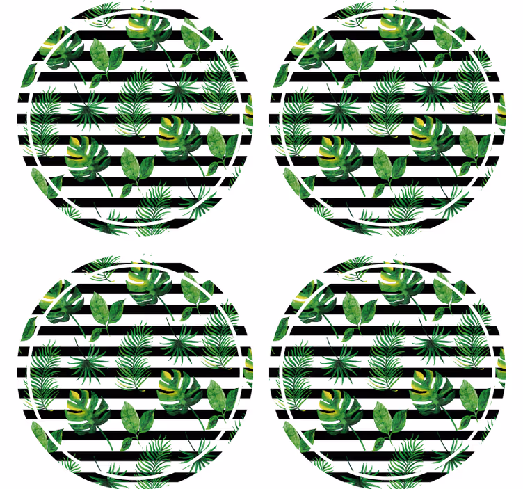 Untersetzer tropisches blatt design - TenStickers