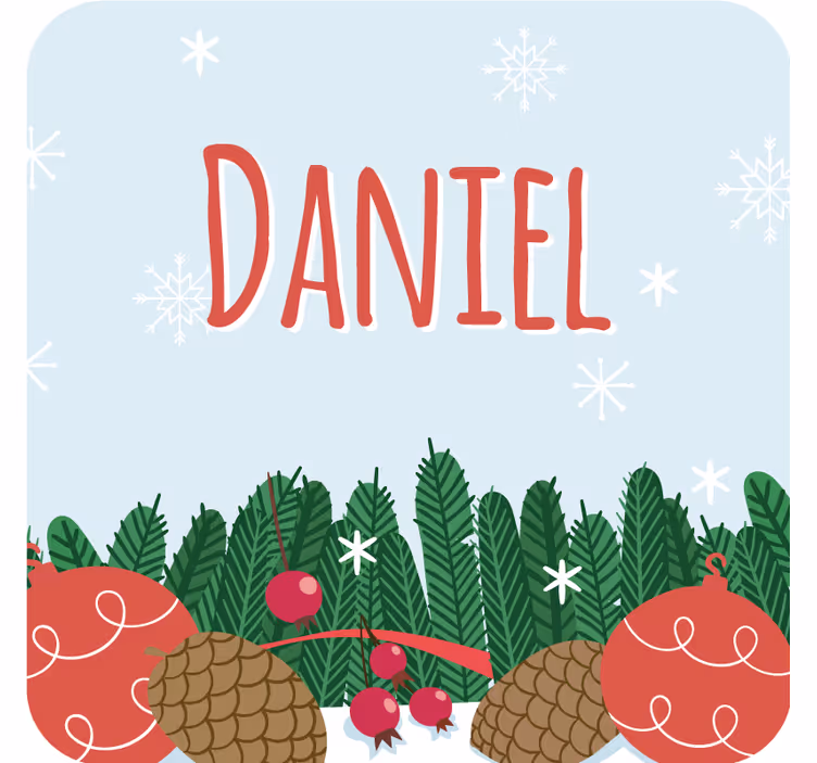 Untersetzer weihnachten mit festlichen tannenzapfen - TenStickers