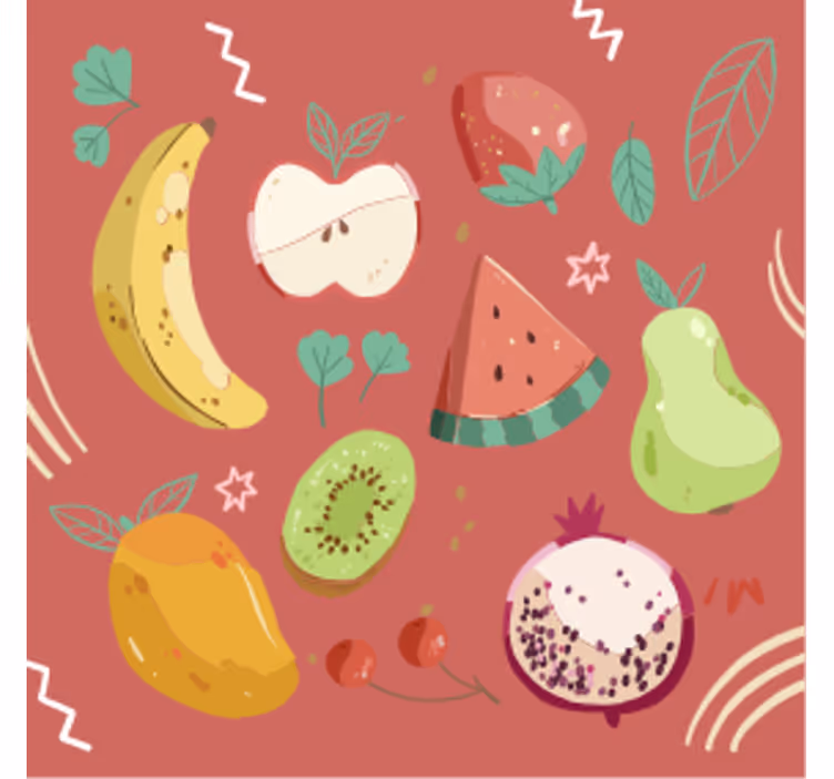 Untersetzer modern buntes obst arrangement - TenStickers
