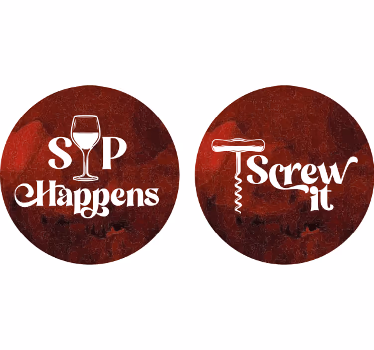 Untersetzer Zitat Verschiedene weinsprüche - TenStickers