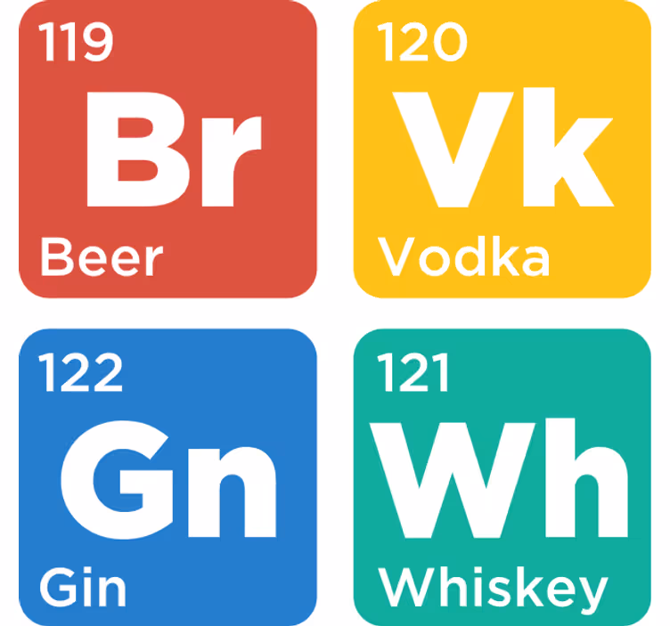 Untersetzer bier getränkeelementkarten - TenStickers