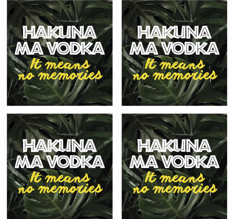 Bierdeckel Sprüche hakuna ma wodka - TenStickers