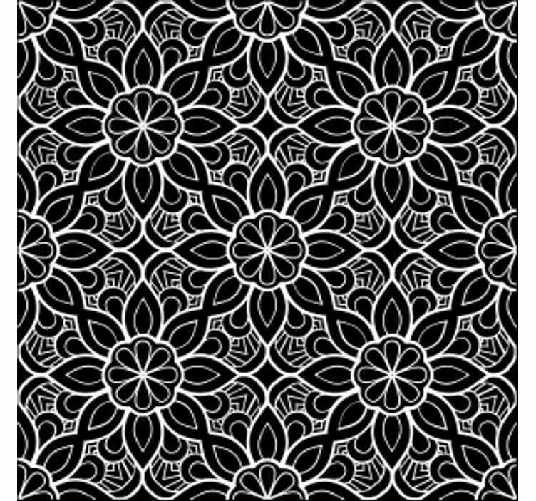 Untersetzer mit aufwendigem blumenmuster - TenStickers