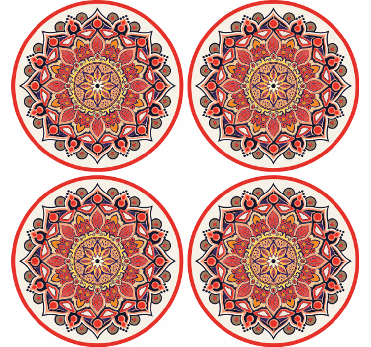 Untersetzer mit filigranem blumendesign - TenStickers