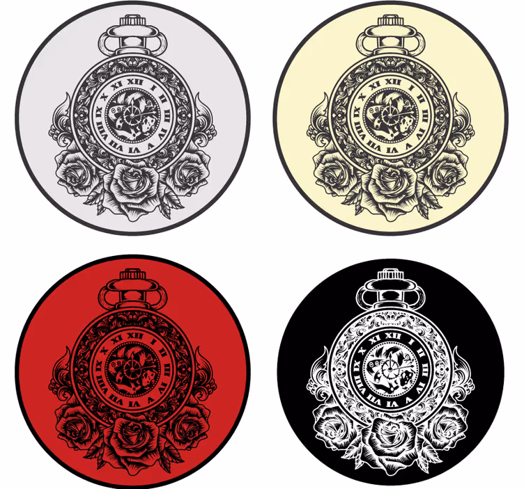 Untersetzer vintage Alte uhr - TenStickers