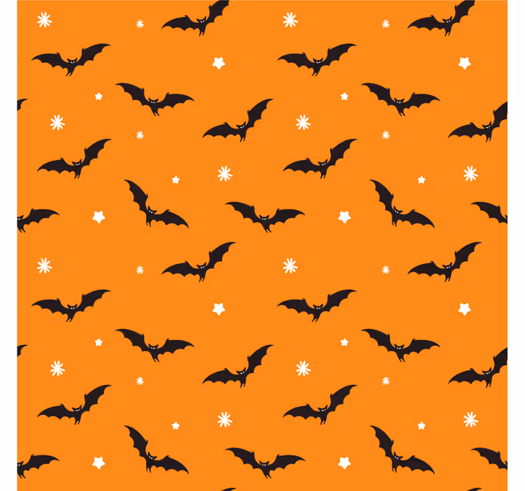 Halloween untersetzer mit fledermausmuster in orange - TenStickers