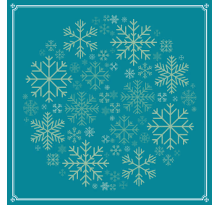 Untersetzer weihnachten schneeflocken muster - TenStickers