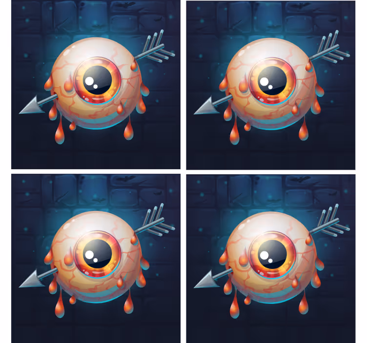Halloween untersetzer mit tropfender augen grafik - TenStickers