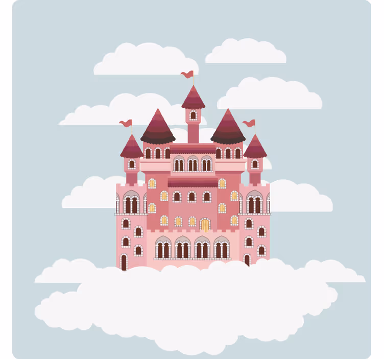 Untersetzer geek märchenschloss illustration - TenStickers