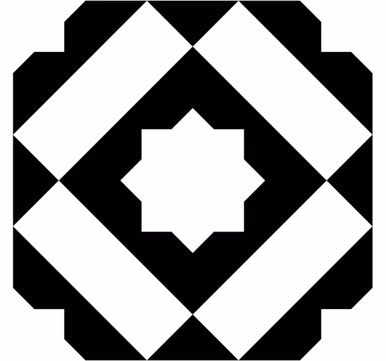 Untersetzer mit geometrischem schwarzen muster - TenStickers