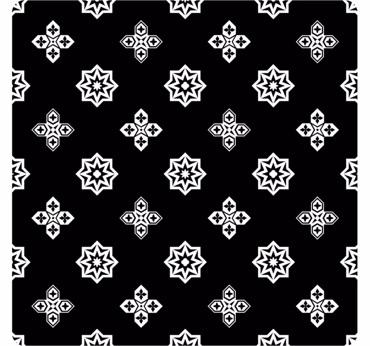 Untersetzer mit geometrischem blumenmuster - TenStickers