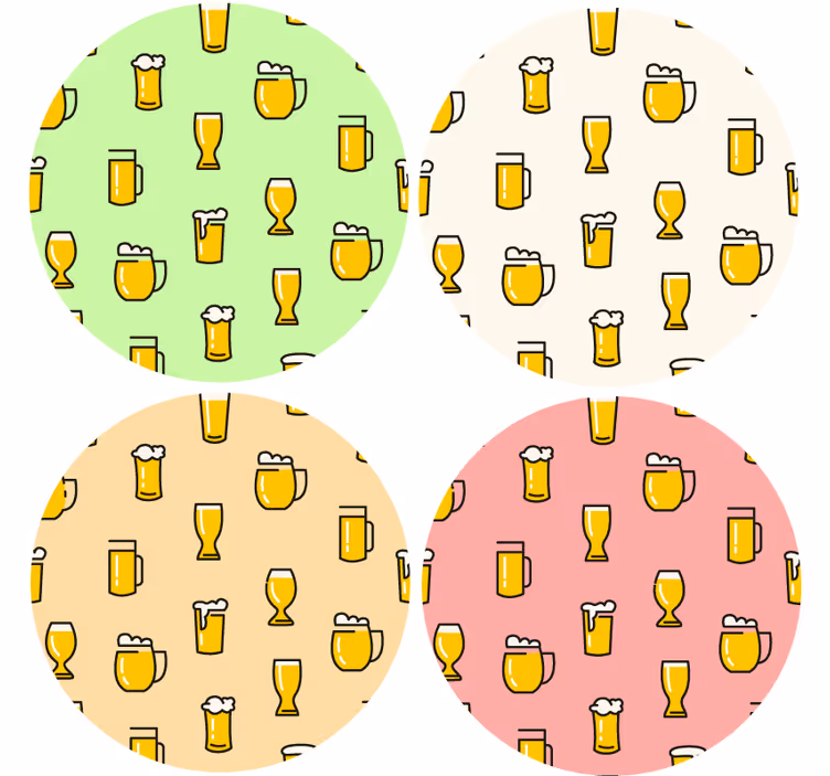 Untersetzer Bier Biermuster - TenStickers
