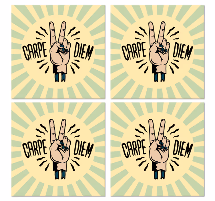 Bierdeckel sprüche mit frieden hand symbol - TenStickers