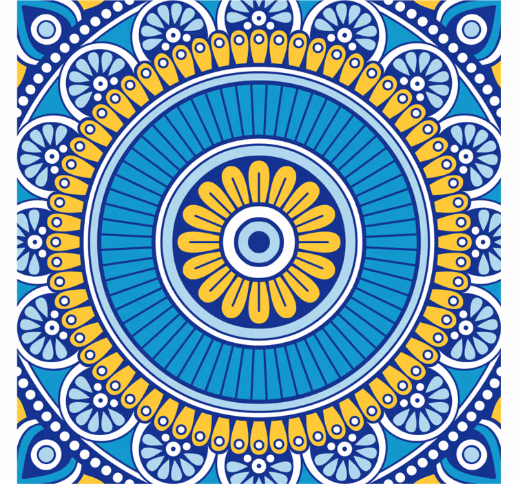 Untersetzer mit geometrischem blumendesign - TenStickers