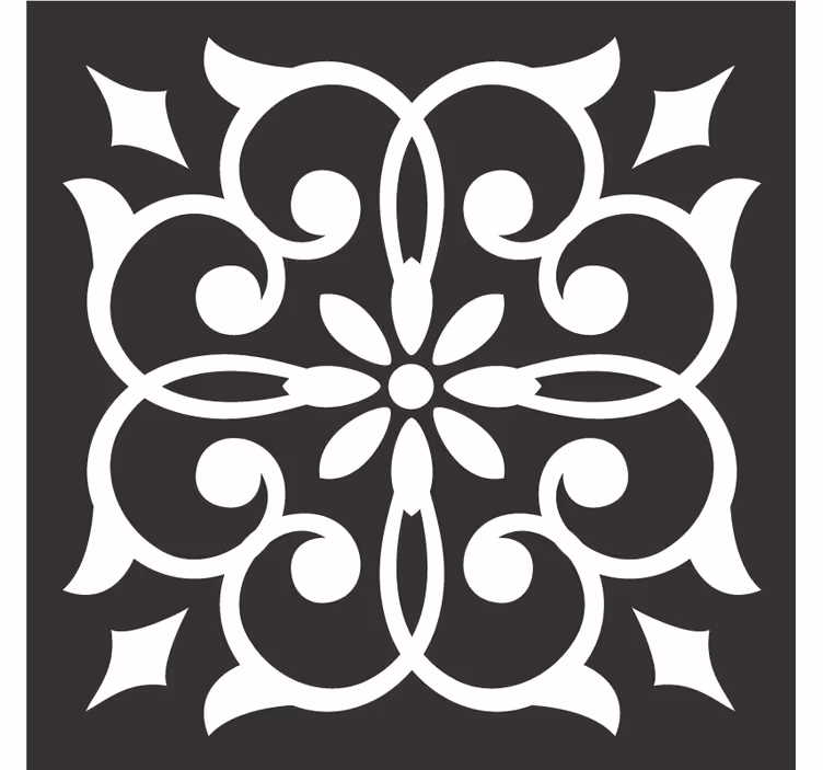 Untersetzer mit aufwändigem botanischen muster - TenStickers