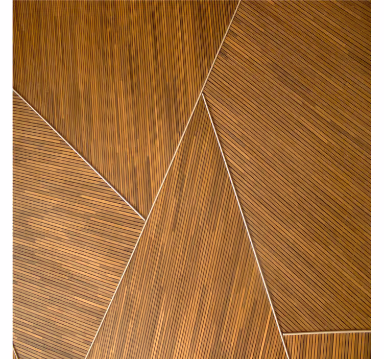 Untersetzer mit geometrischem holz-muster - TenStickers