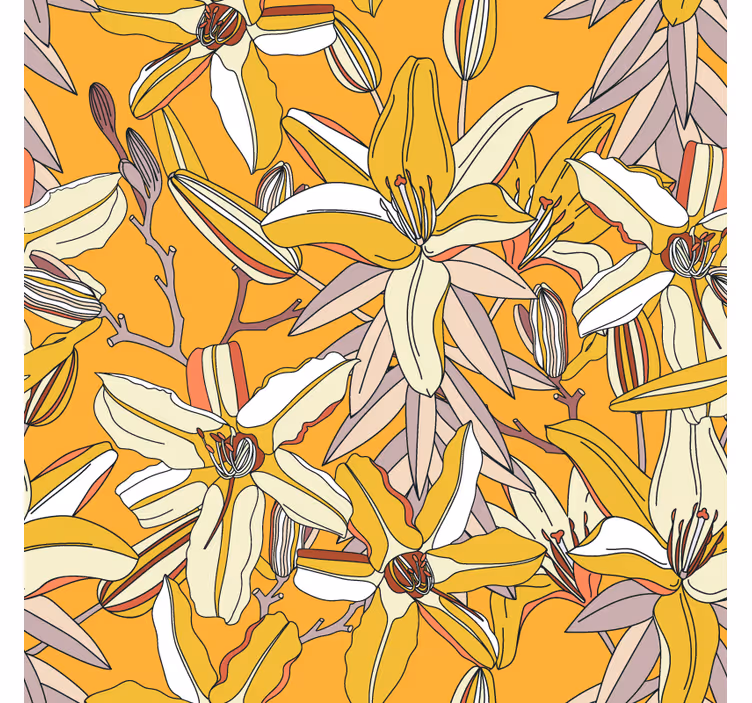 Untersetzer bier mit lebhaftem blumenmuster - TenStickers
