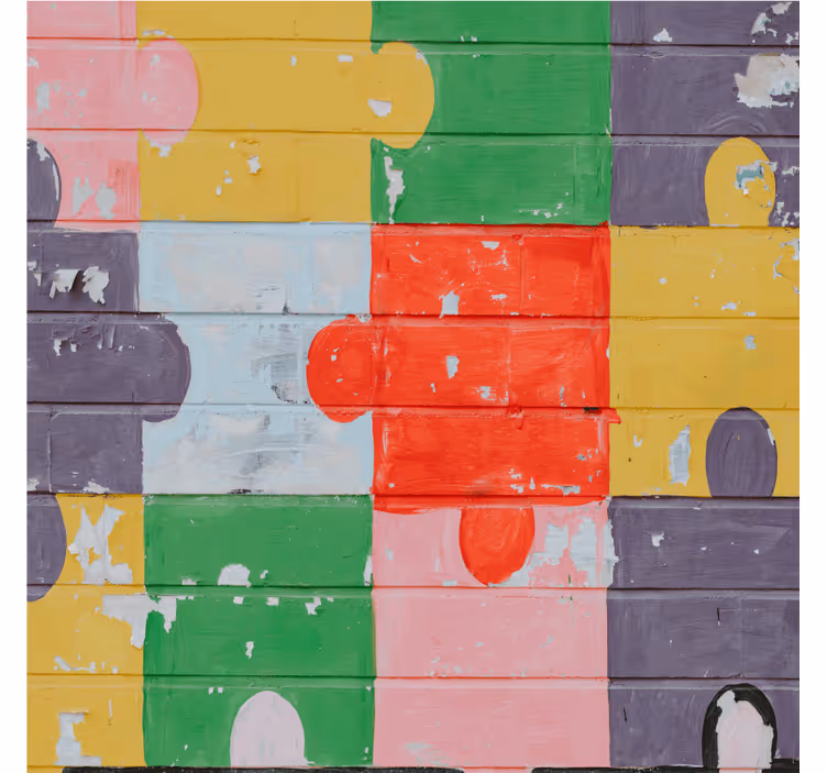 Untersetzer geek buntes puzzle-muster - TenStickers