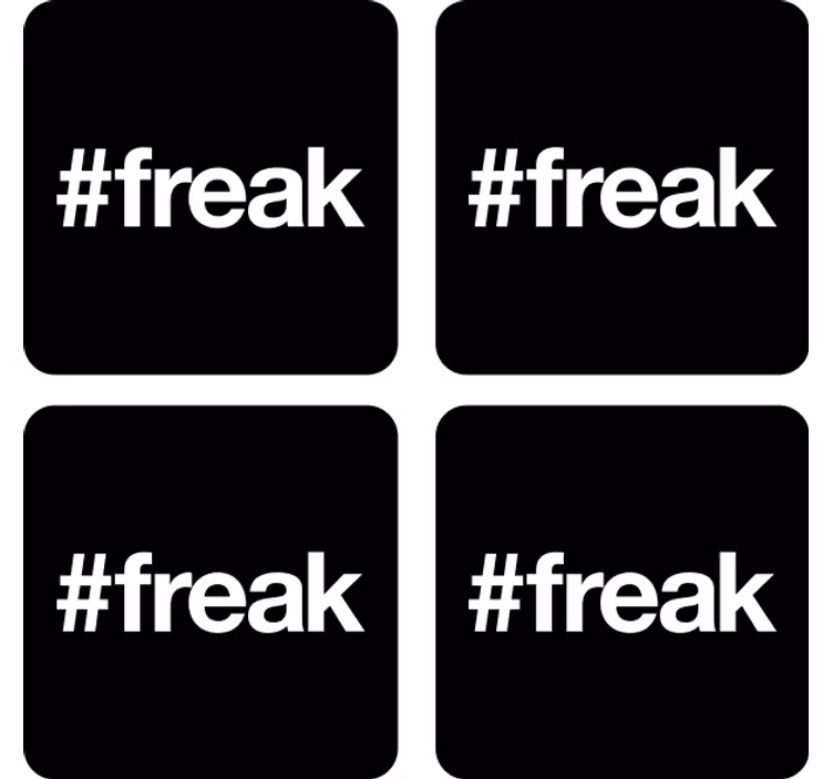 Untersetzer geek schwarzer hintergrund mit hashtag - TenStickers