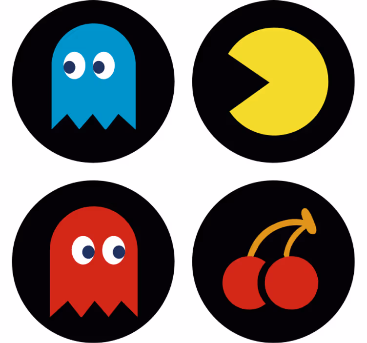 Untersetzer geek bunte retro icons - TenStickers
