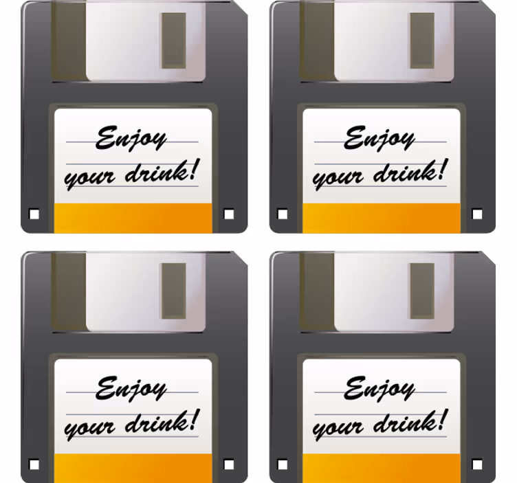 Untersetzer floppy disk trink-erinnerung - TenStickers