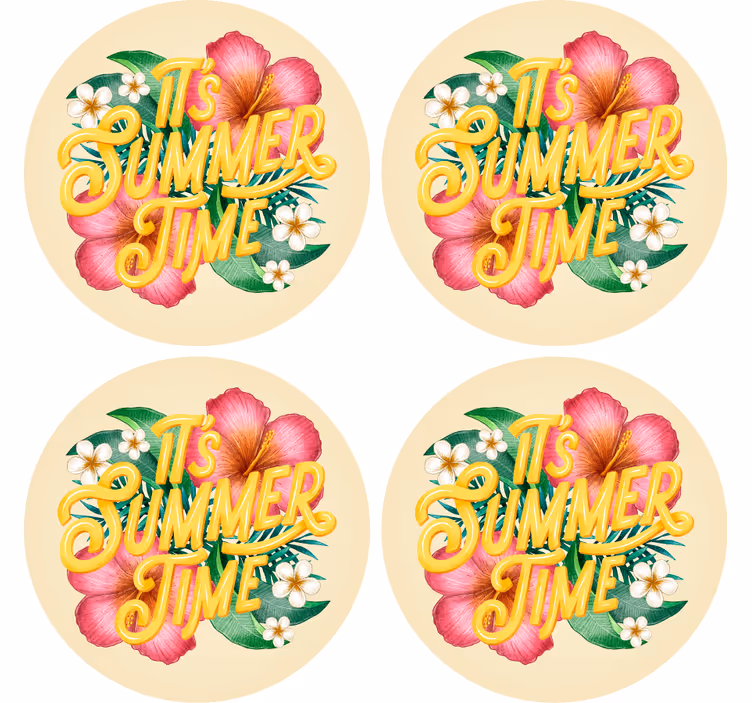 Bierdeckel sprüche florale sommer zitate - TenStickers