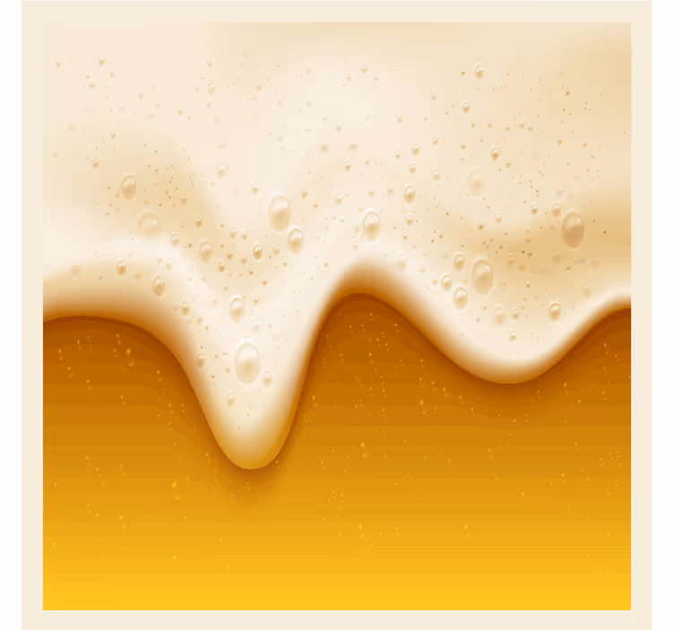 Untersetzer bier für schaumige getränkeoberfläche - TenStickers